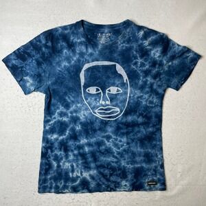 EARL SWEATSHIRT Tie Dye Face Graphic T Shirt Blue White Size L OFWGKTA
